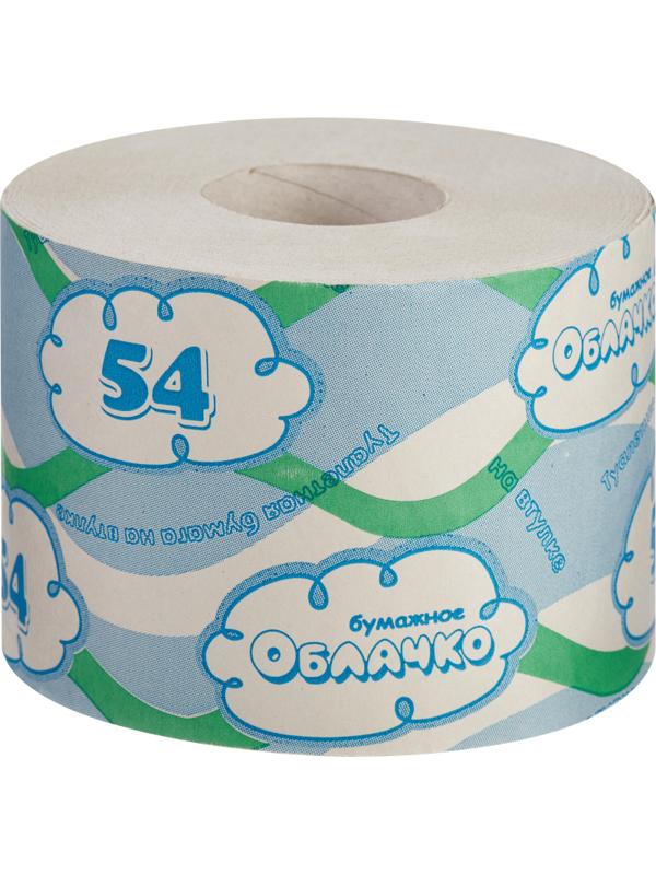 Бумага туалетная Бумажное облачко на втулке 1сл 54м 30рул/уп