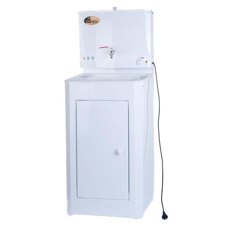 Умывальник дачный ЛЮКС, с подогревом, пластиковая мойка, цвет белый 74/4/4