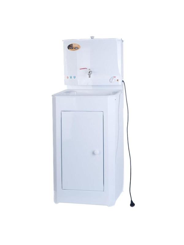 Умывальник дачный ЛЮКС, с подогревом, пластиковая мойка, цвет белый 74/4/4