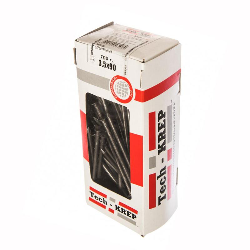 Гвозди строительный 3,5х90 (700 г) - коробка с ок Tech-Krep  102007