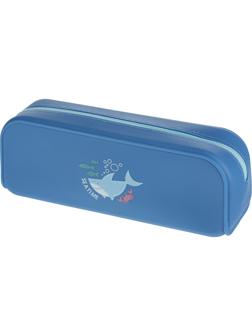Пенал №1School Акула 1 отд., силикон,  210х50х65мм