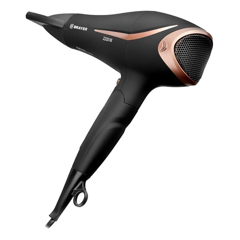 Фен BRAYER BR3000BN, 2200 Вт, 2 скор., холодный воздух