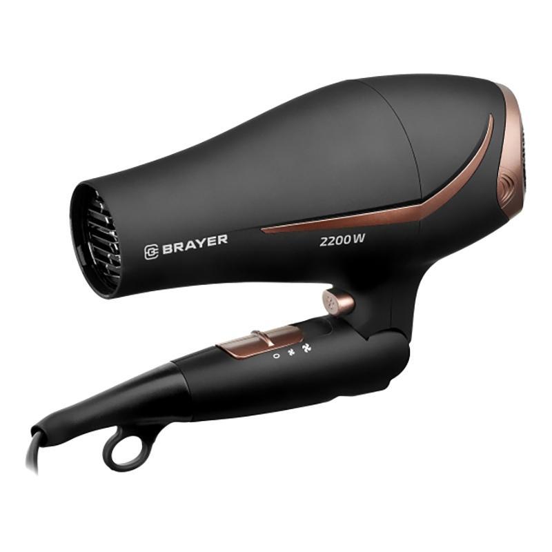 Фен BRAYER BR3000BN, 2200 Вт, 2 скор., холодный воздух