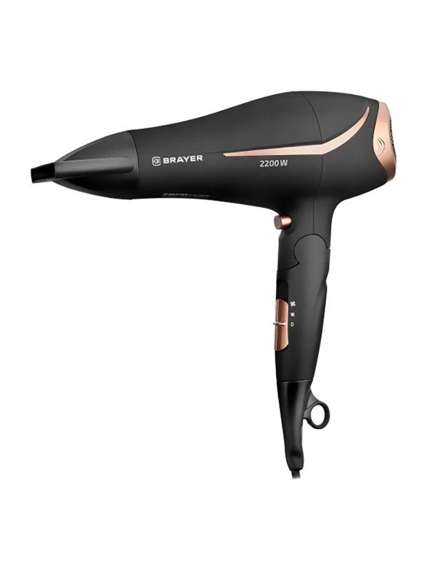 Фен BRAYER BR3000BN, 2200 Вт, 2 скор., холодный воздух