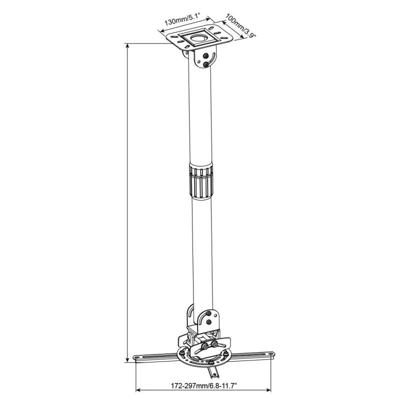 Кронштейн для проекторов Cactus CS-VM-PR16L-BK потолочный, 23 кг, черн
