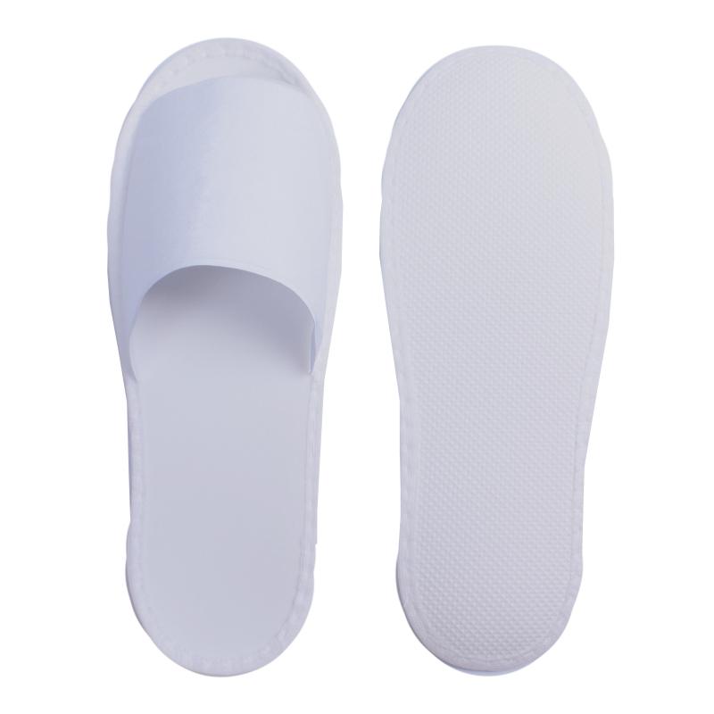 Тапочки одноразовые эконом откр.мыс белые облегч. 40г/м2, 2,5мм 200пар/уп