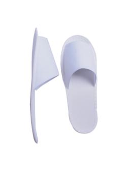 Тапочки одноразовые эконом откр.мыс белые облегч. 40г/м2, 2,5мм 200пар/уп