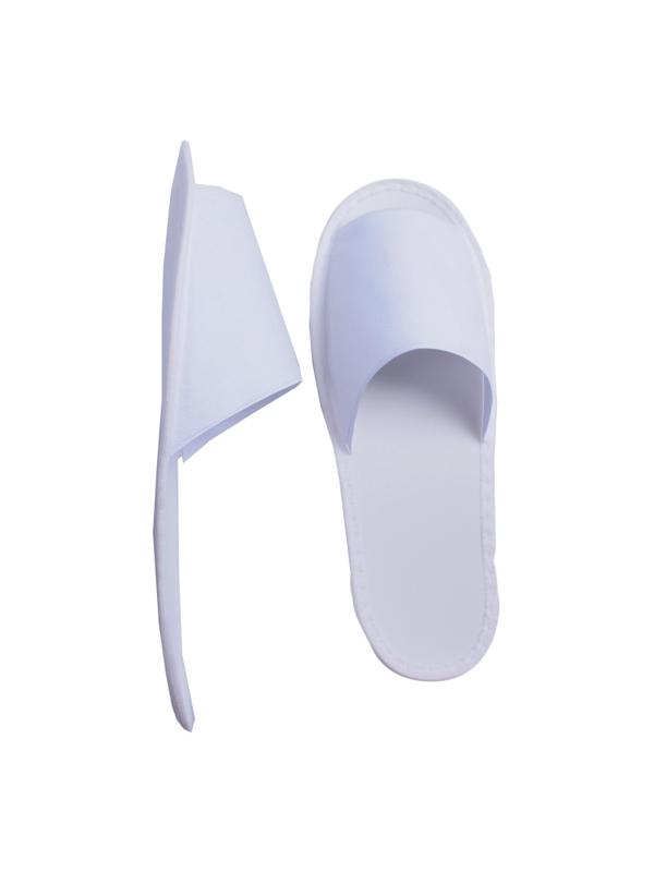 Тапочки одноразовые эконом откр.мыс белые облегч. 40г/м2, 2,5мм 200пар/уп