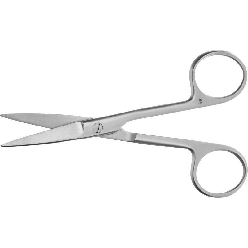 Ножницы с двумя острыми концами, горизонт. изог., 140мм 11-104-14