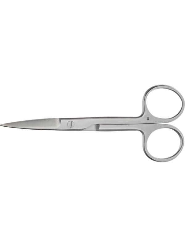 Ножницы с двумя острыми концами, горизонт. изог., 140мм 11-104-14