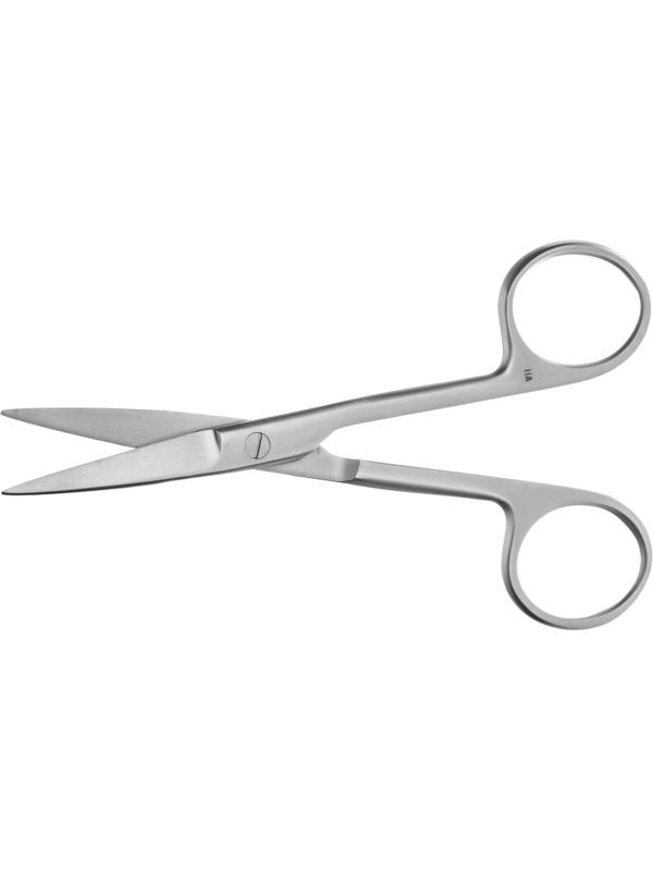 Ножницы с двумя острыми концами, горизонт. изог., 140мм 11-104-14