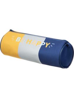 Пенал №1School Casual син+серый+желт ПМО 05-20  ткань,210x70