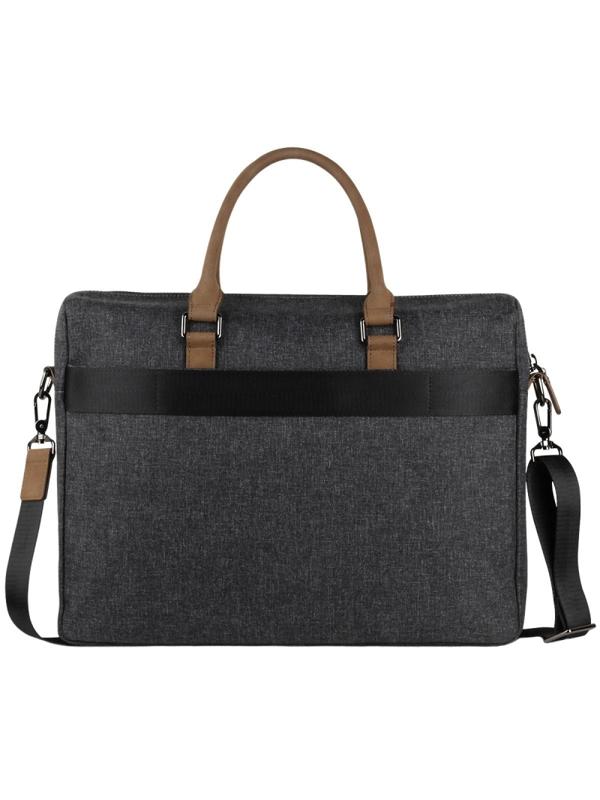 Портфель мужской BUGATTI Luce 16'', серый, полиэстер, 40х8х31,5 см,49650249