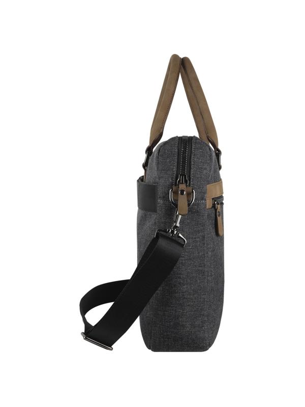 Портфель мужской BUGATTI Luce 16'', серый, полиэстер, 40х8х31,5 см,49650249