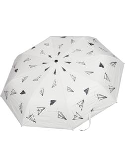 Зонт полный автомат, Самолетики, белый,HD-U28 white