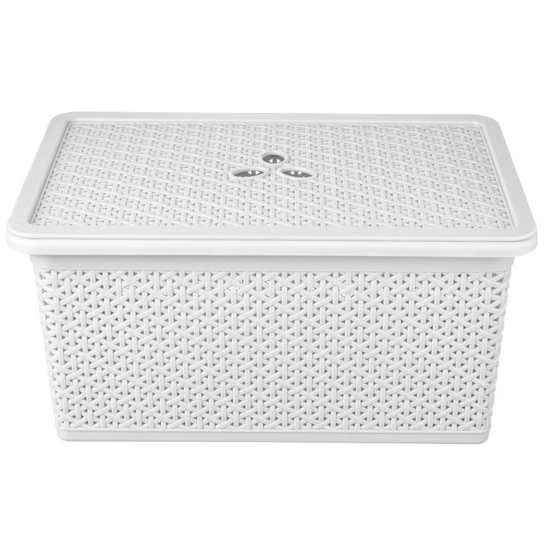 Контейнер универсальный Wenge прямоуг.20л,430х300х205мм с крышкой(св-серый)