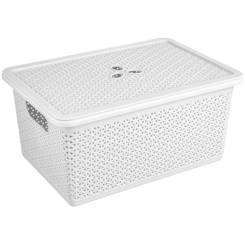 Контейнер универсальный Wenge прямоуг.20л,430х300х205мм с крышкой(св-серый)