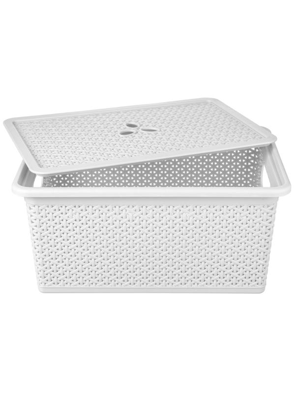 Контейнер универсальный Wenge прямоуг.20л,430х300х205мм с крышкой(св-серый)