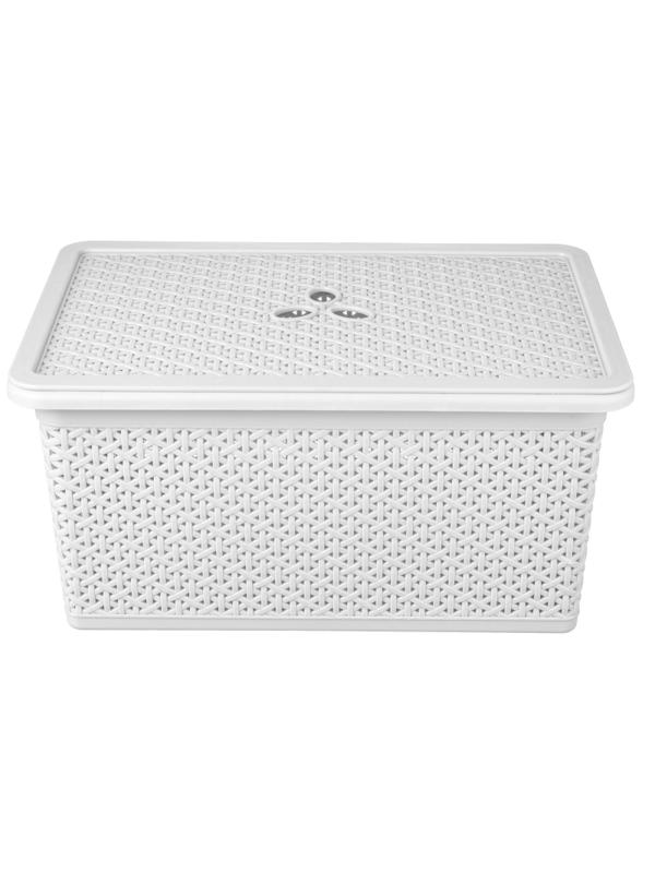 Контейнер универсальный Wenge прямоуг.20л,430х300х205мм с крышкой(св-серый)