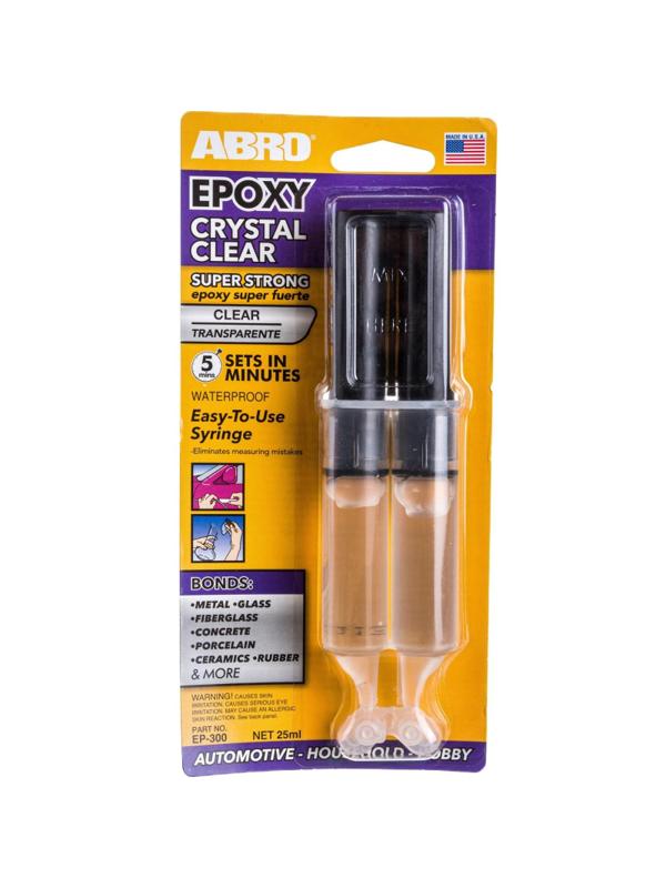 Клей эпоксидный в шприце ABRO INDUSTRIES INC прозрачный, 25 мл EP-300