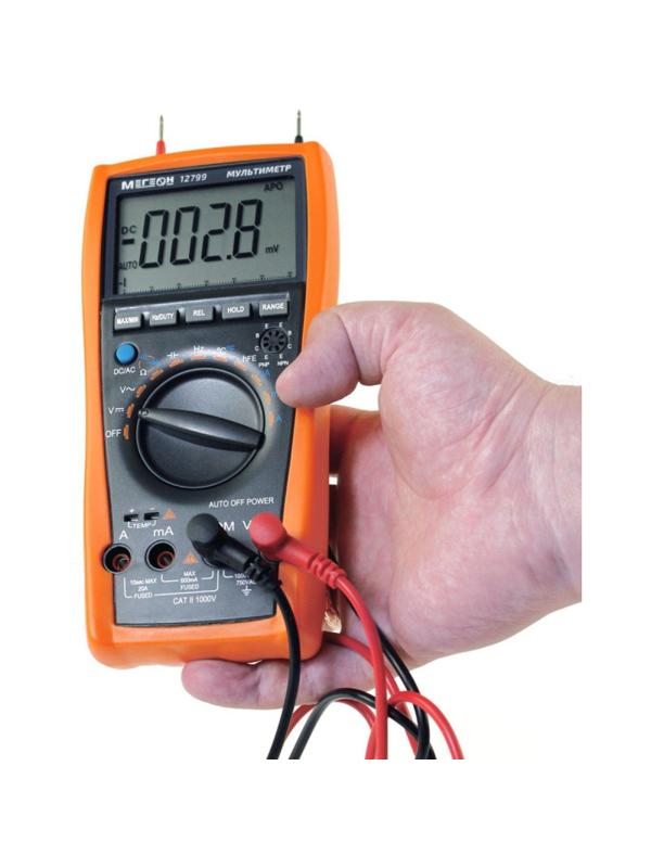 Мультиметр цифровой с автоматическим выбором диапазона МЕГЕОН 12799