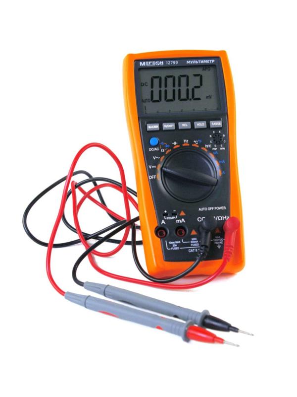Мультиметр цифровой с автоматическим выбором диапазона МЕГЕОН 12799