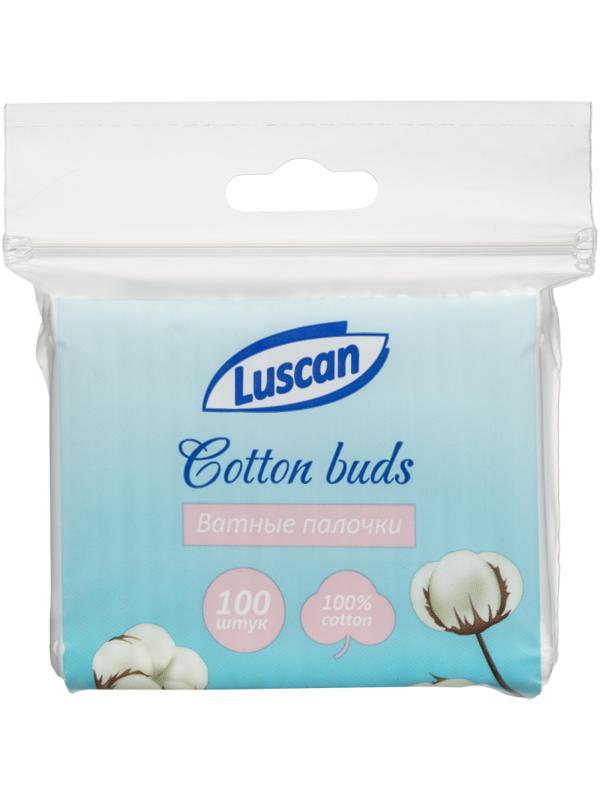 Палочки ватные Luscan zip-пакет 100шт/уп