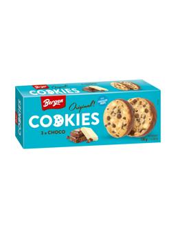 Печенье ORIGINAL COOKIES с кусочками белого, молочн/и темного шоколада,135г