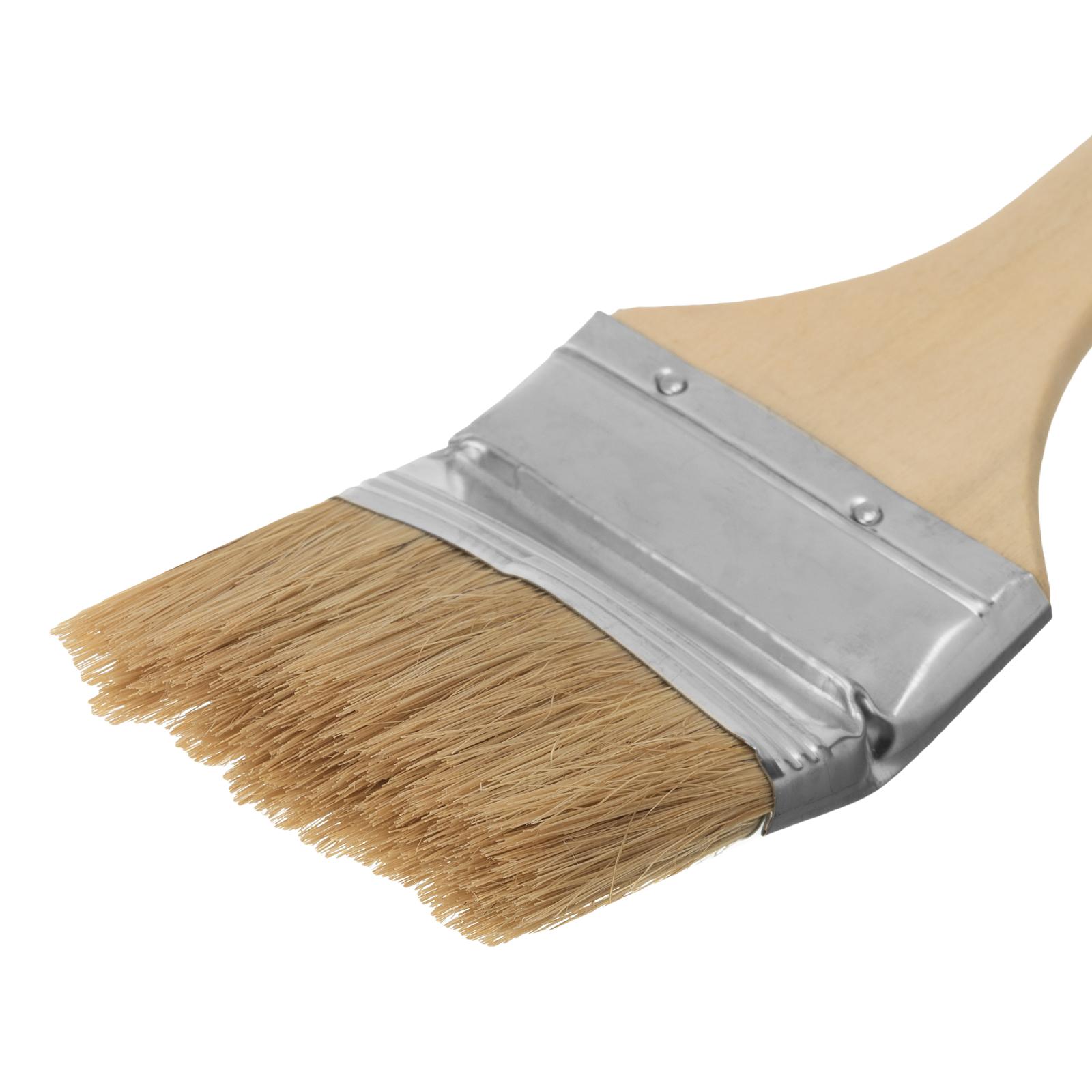 Кисть радиаторная 63 мм (2,5) натуральная щетина деревянная ручка MTX 83849