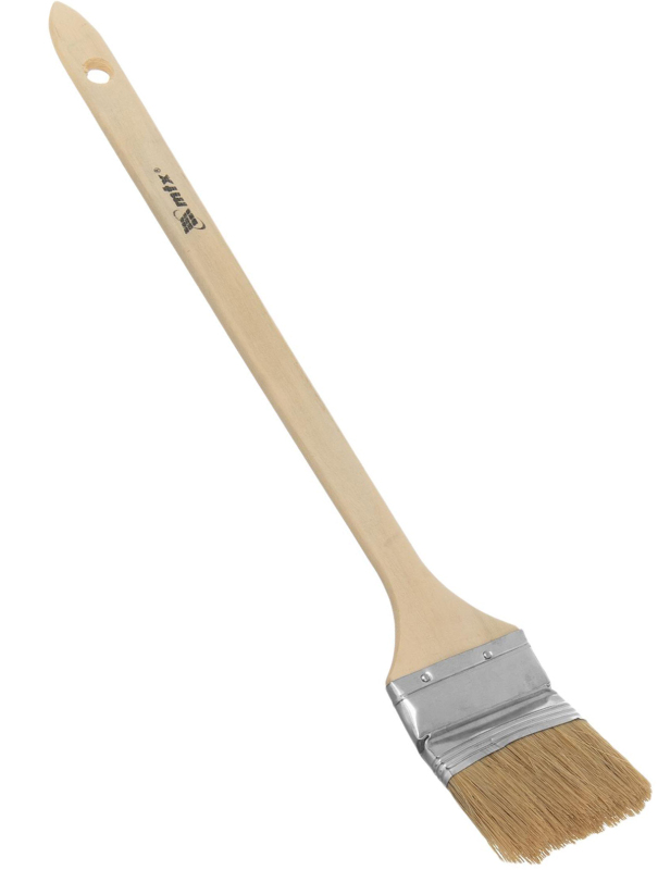 Кисть радиаторная 63 мм (2,5) натуральная щетина деревянная ручка MTX 83849