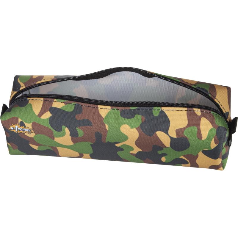 Пенал №1School хаки, ПМО 31-20,  ткань мягкий,  210х50х60