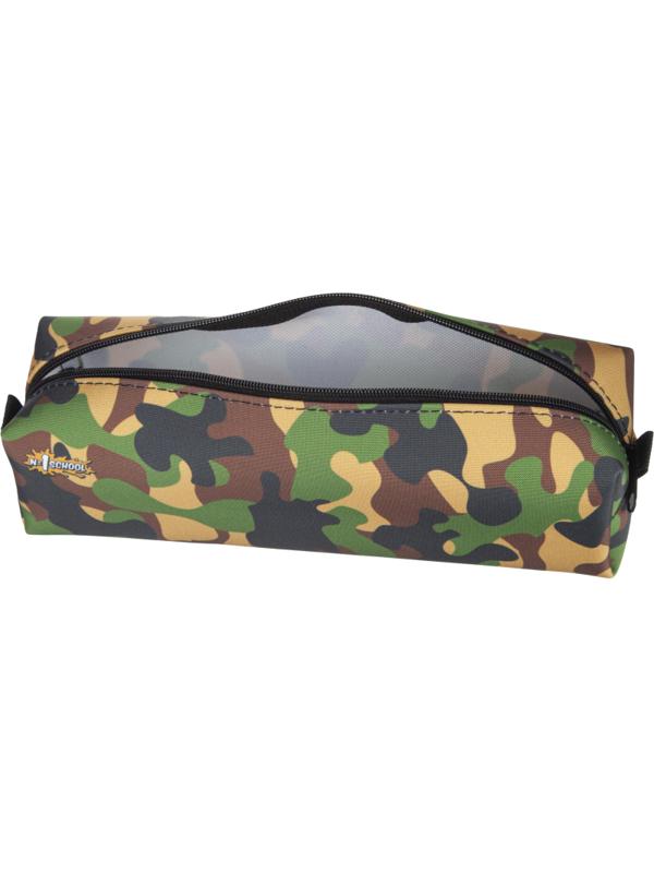 Пенал №1School хаки, ПМО 31-20,  ткань мягкий,  210х50х60