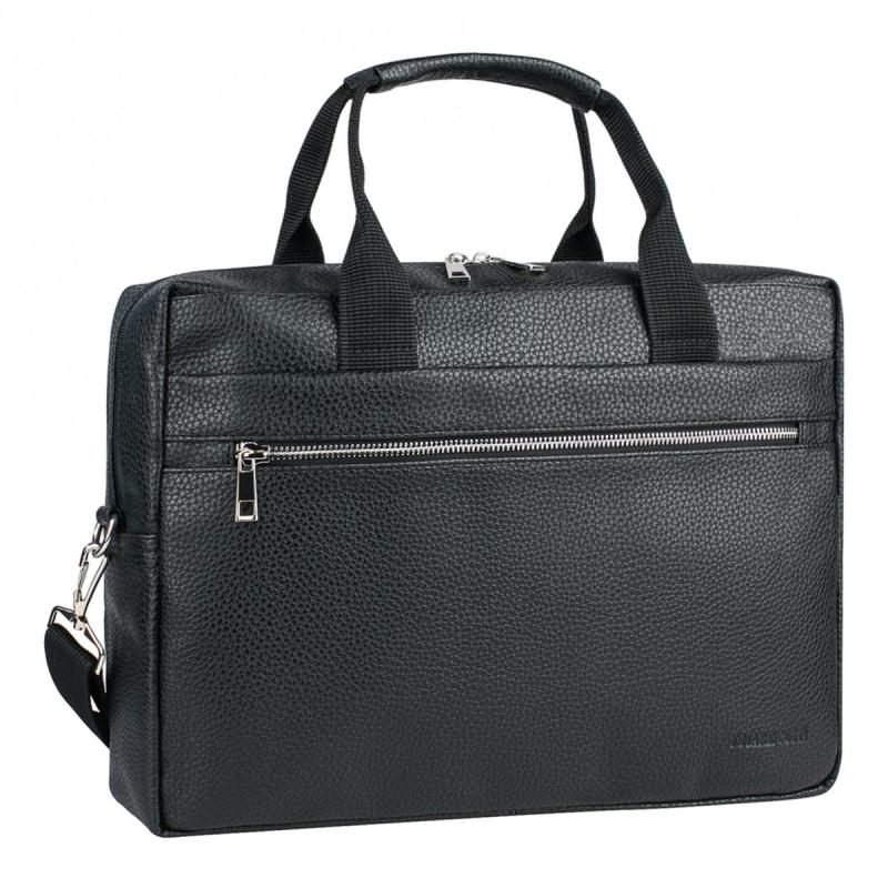 Сумка мужская Franchesco Mariscotti, кож.зам, черная, 2-700-тFM1
