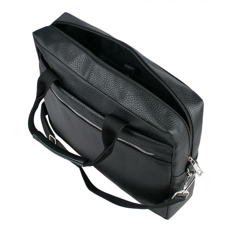 Сумка мужская Franchesco Mariscotti, кож.зам, черная, 2-700-тFM1