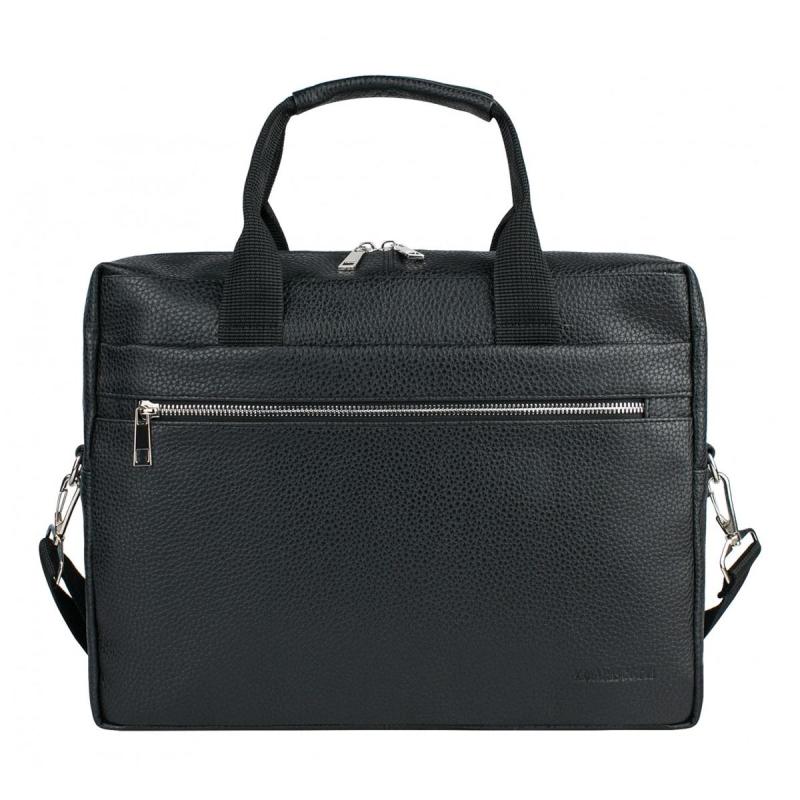 Сумка мужская Franchesco Mariscotti, кож.зам, черная, 2-700-тFM1