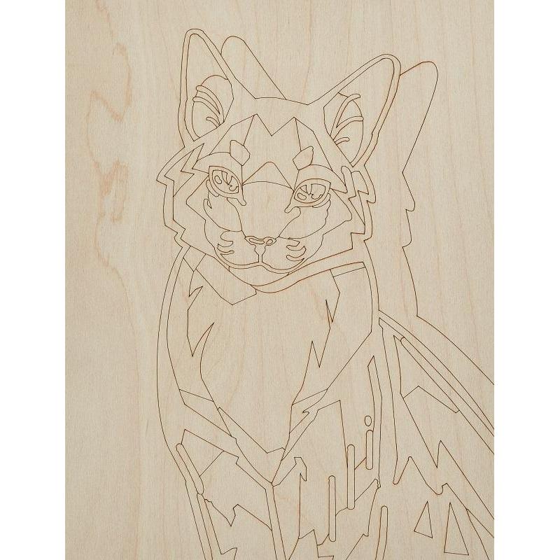 Набор для росписи по дереву Картина Нео-животные Мудрый кот Фр-007