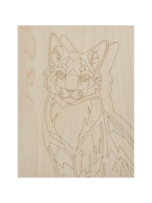 Набор для росписи по дереву Картина Нео-животные Мудрый кот Фр-007