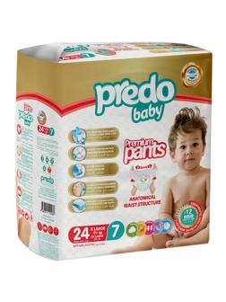 Подгузники -трусики для детей  Predo Baby  № 7 (17+ кг.) 24 шт/уп