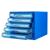 Бокс с выдвижными лотками Deli E9777B, 5 выдвижн лотков синий