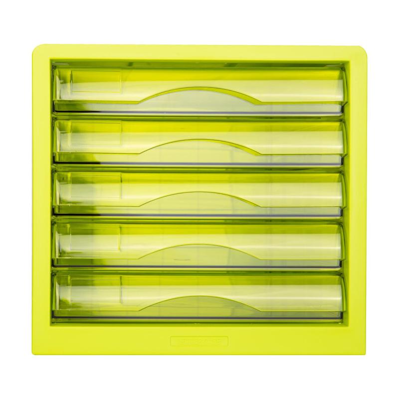 Бокс с выдвижными лотками Deli E9777G, 5 выдвижн лотков зеленый