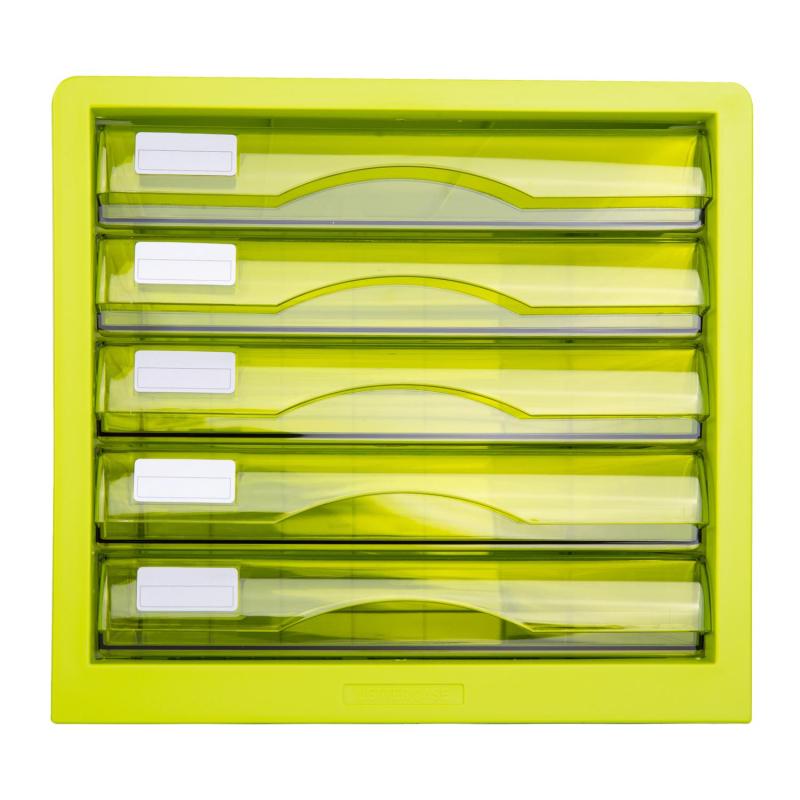 Бокс с выдвижными лотками Deli E9777G, 5 выдвижн лотков зеленый