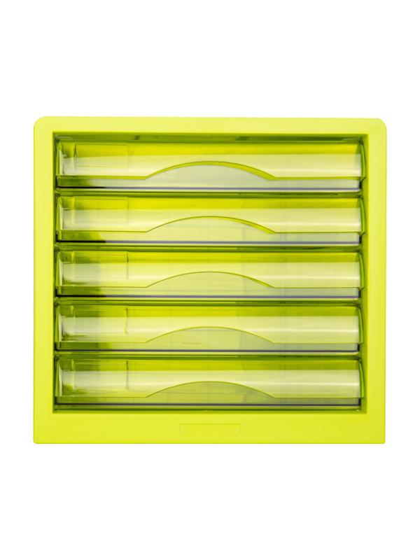 Бокс с выдвижными лотками Deli E9777G, 5 выдвижн лотков зеленый