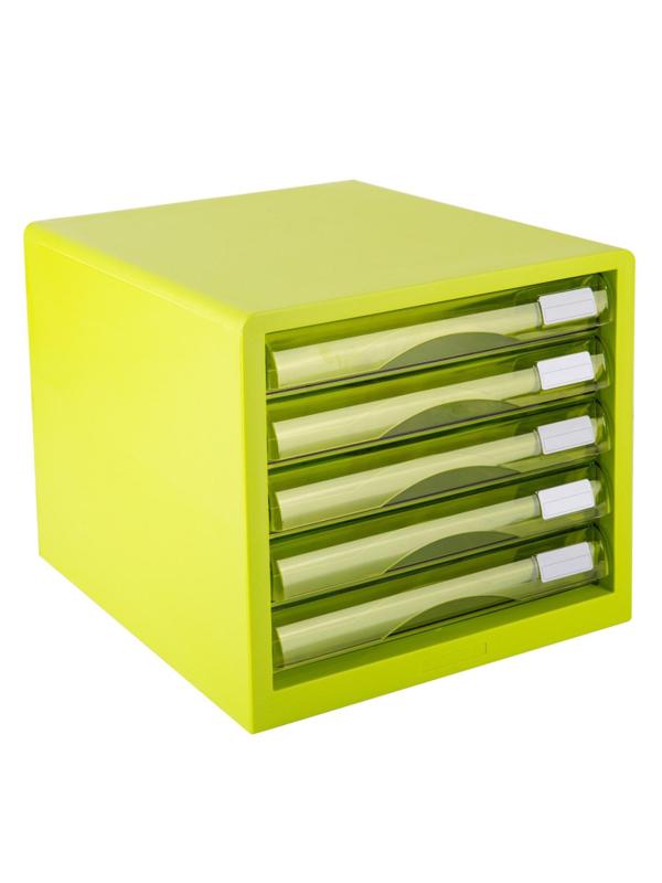 Бокс с выдвижными лотками Deli E9777G, 5 выдвижн лотков зеленый