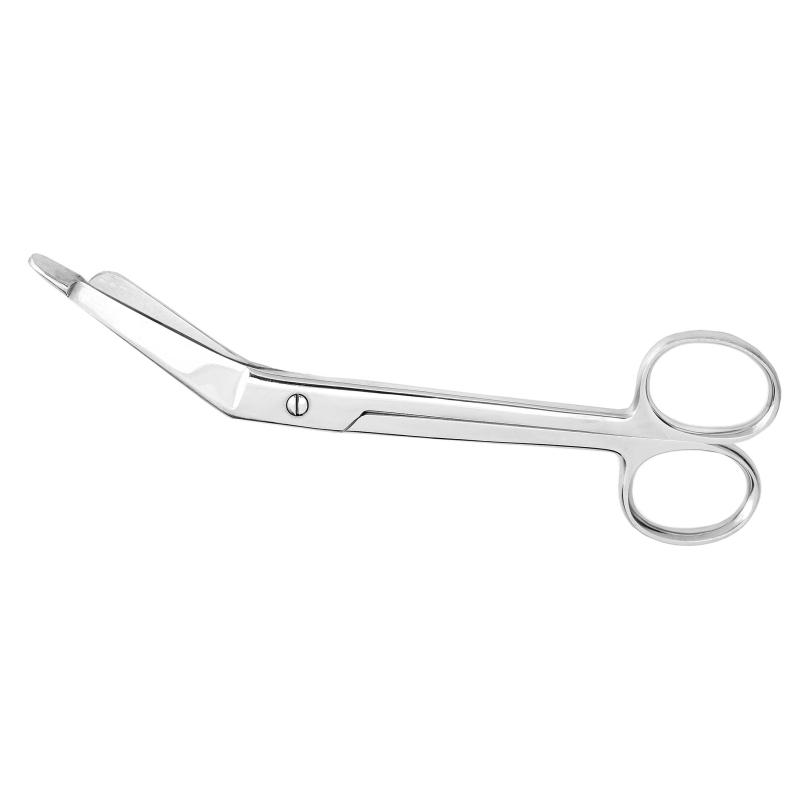 Ножницы для разрезания повязок с пуговкой, горизонтально-изогнутые, 185 мм