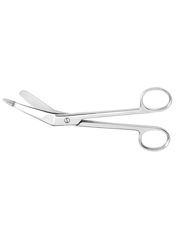 Ножницы для разрезания повязок с пуговкой, горизонтально-изогнутые, 185 мм