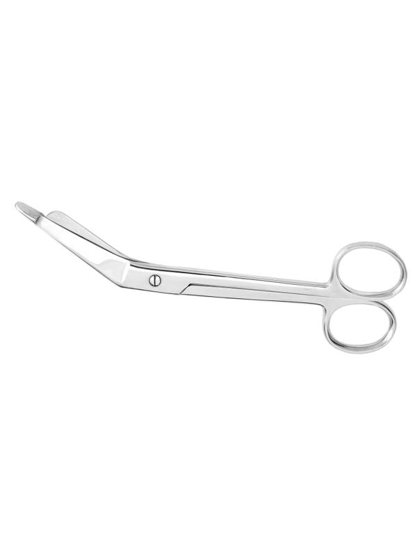 Ножницы для разрезания повязок с пуговкой, горизонтально-изогнутые, 185 мм