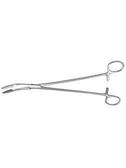 Корнцанг изогнутый для перевязочного материала и тампонов, 260 мм