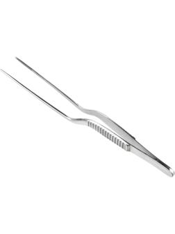 Пинцет анатомический глазной, прямой, 100х0,6 мм