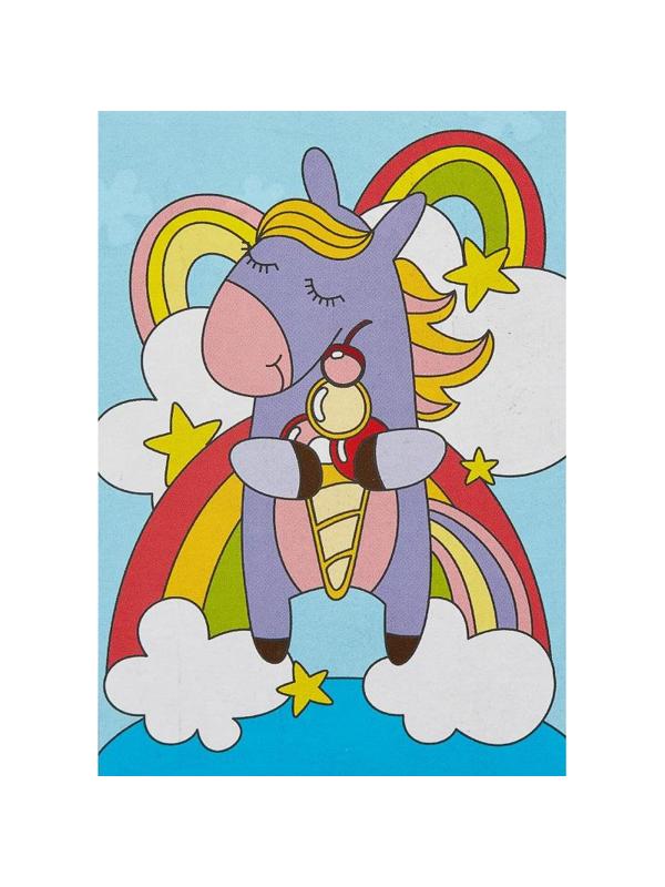 Картина по номерам для малышей Радужный единорожка набор Ркн-053