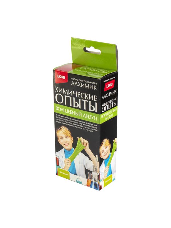 Набор химических опытов Волшебный лизун Зеленый, Оп-088